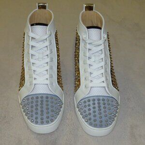 Christian Louboutin Louis Orlato High Top Camo Spiked Sneakers Size 9 NWB